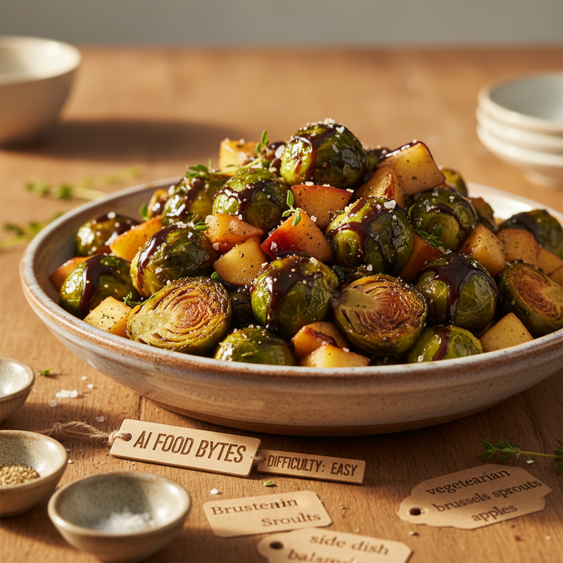 Balsamic Glazed Brussels Sprouts and Apples hero image