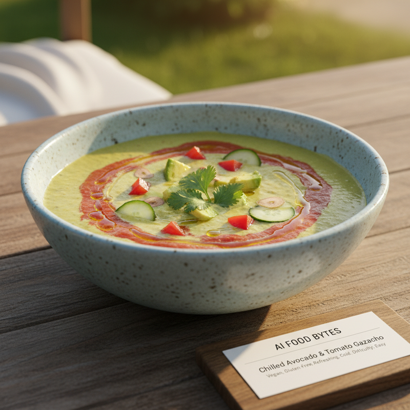 Chilled Avocado and Tomato Gazpacho hero image