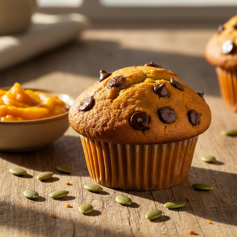 Chocolate Chip Pumpkin Muffins hero image
