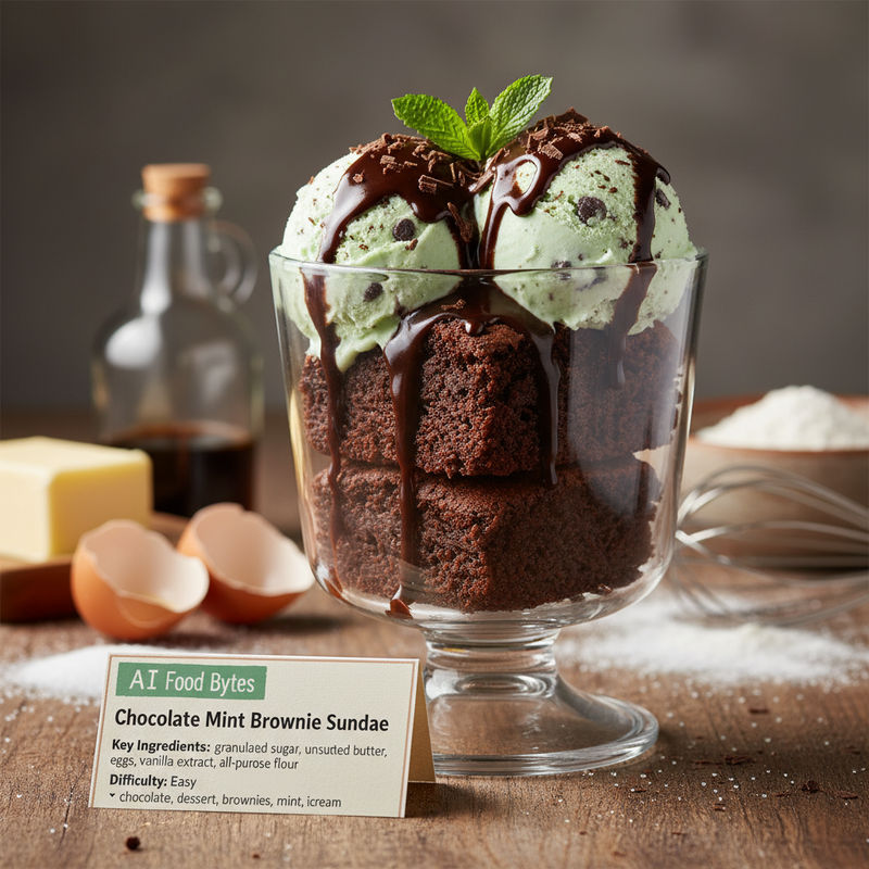 Chocolate Mint Brownie Sundae hero image
