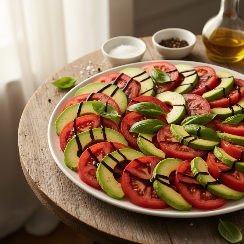 Creamy Avocado and Tomato Caprese Salad hero image