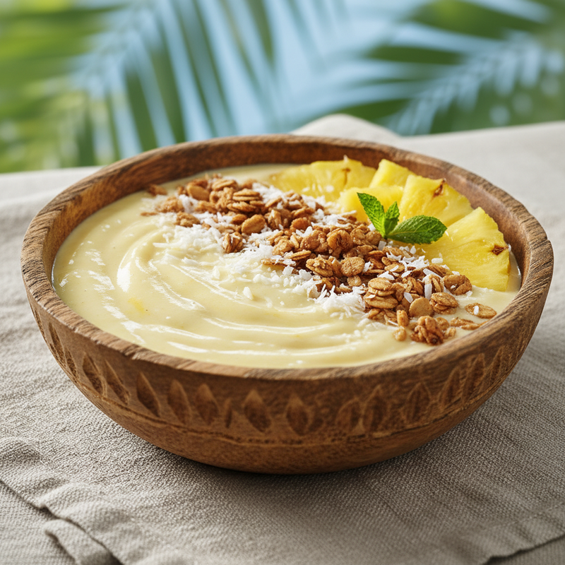Creamy Coconut and Pineapple Smoothie Bowl hero image