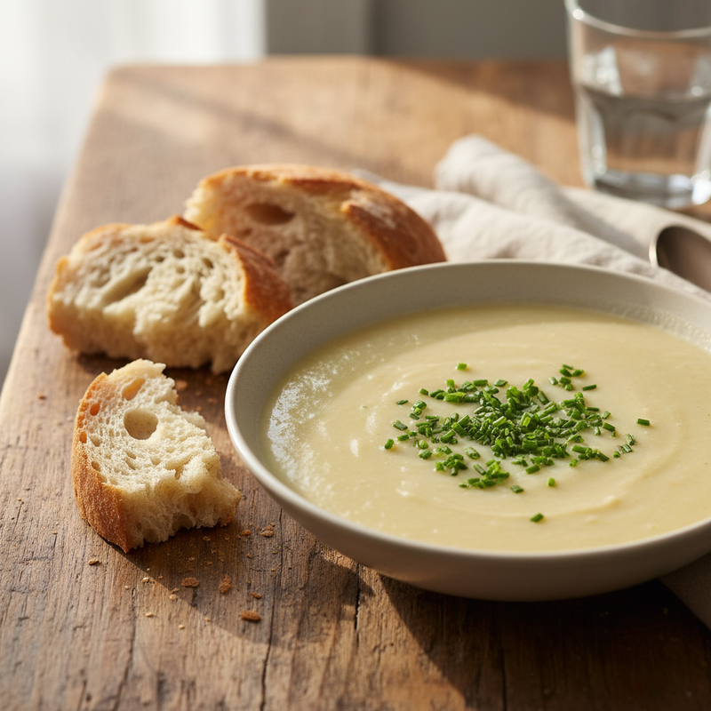 Creamy Potato Leek Soup with Chives hero image
