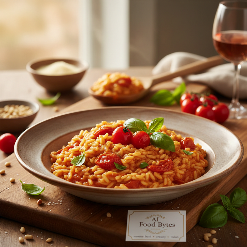 Creamy Tomato and Basil Risotto hero image