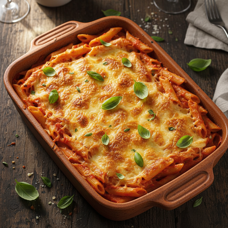 Creamy Tomato Basil Pasta Bake hero image