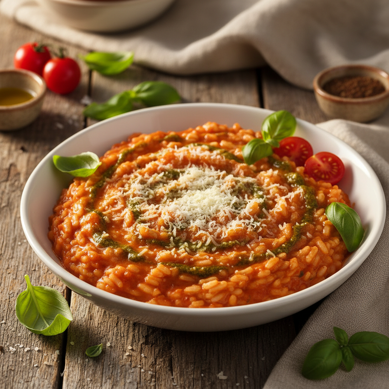 Creamy Tomato Basil Risotto hero image