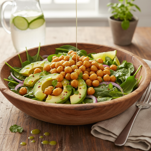 Crispy Chickpea and Avocado Salad with Lime Vinaigrette preview
