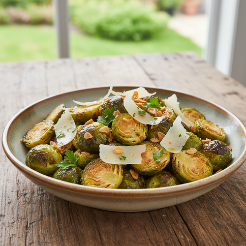 Crispy Garlic Parmesan Brussels Sprouts Salad preview