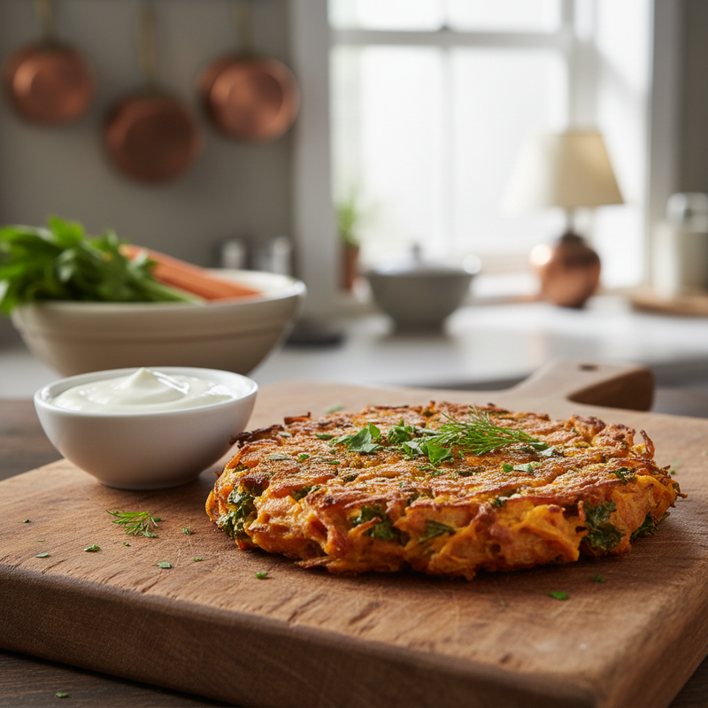 Crispy Sweet Potato and Kale Fritters hero image