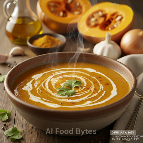 Curried Pumpkin Soup with Coconut Cream preview