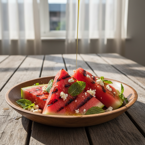 Grilled Watermelon Salad with Feta and Mint preview