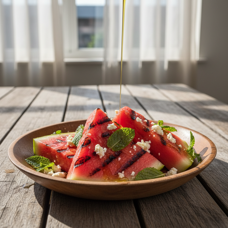 Grilled Watermelon Salad with Feta and Mint hero image