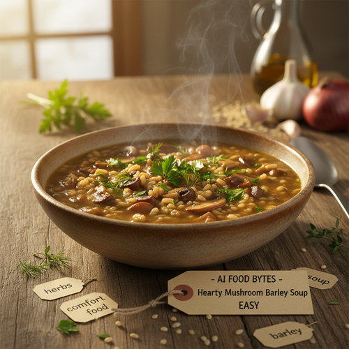 Hearty Mushroom Barley Soup with Fresh Herbs preview
