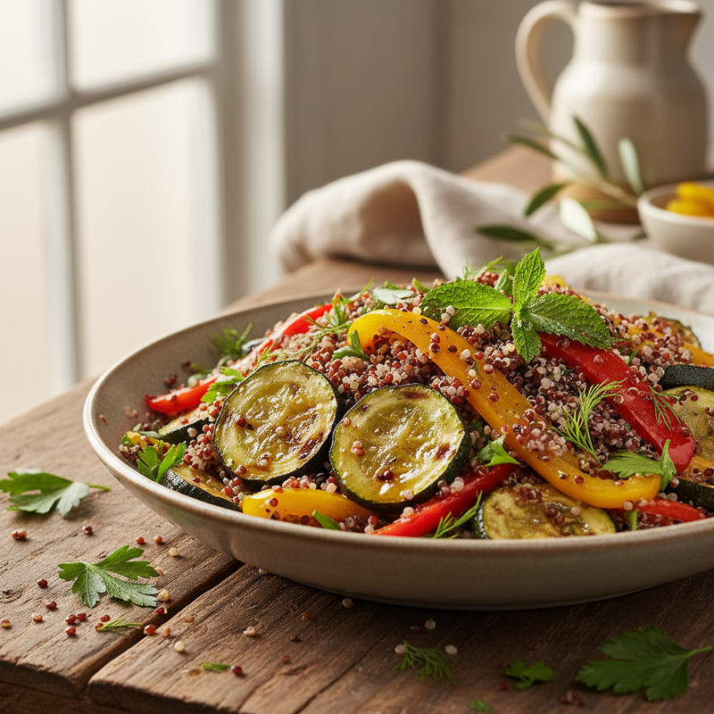 Herbed Quinoa and Roasted Vegetable Salad hero image