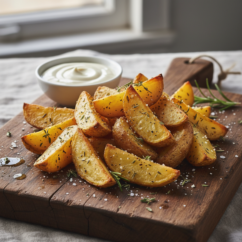 Herbed Roasted Potato Wedges with Garlic Aioli hero image