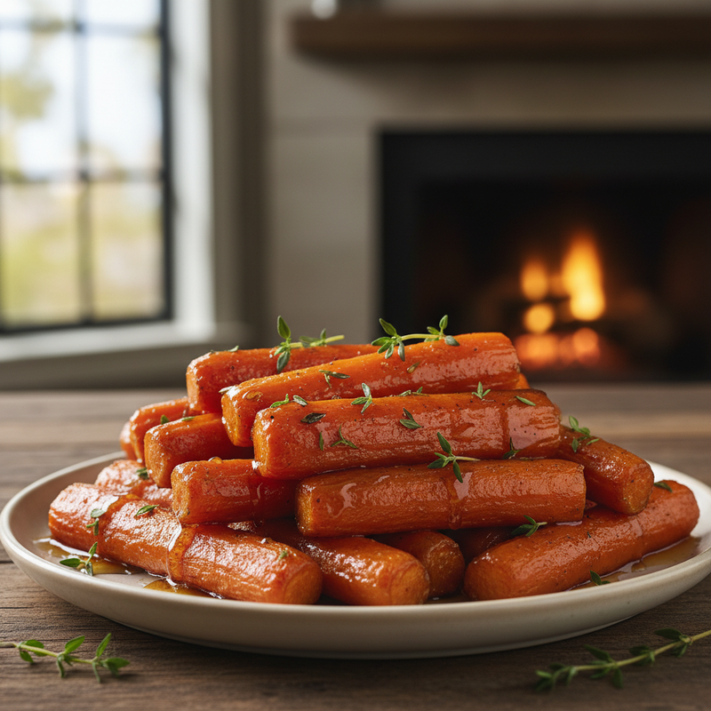 Honey Balsamic Roasted Carrots with Thyme hero image
