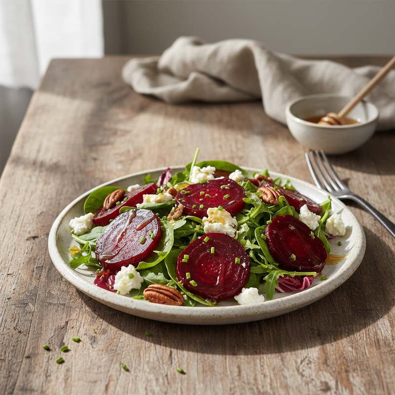 Honey Roasted Beet Salad with Goat Cheese hero image