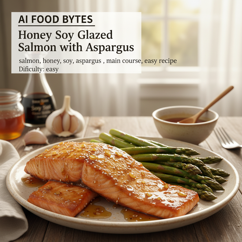 Honey Soy Glazed Salmon with Asparagus hero image