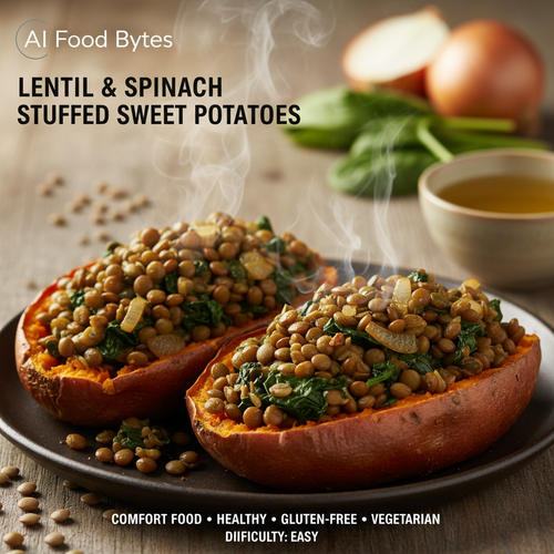 Lentil and Spinach Stuffed Sweet Potatoes preview