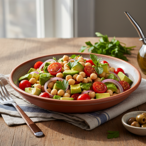 Mediterranean Chickpea Salad with Avocado preview