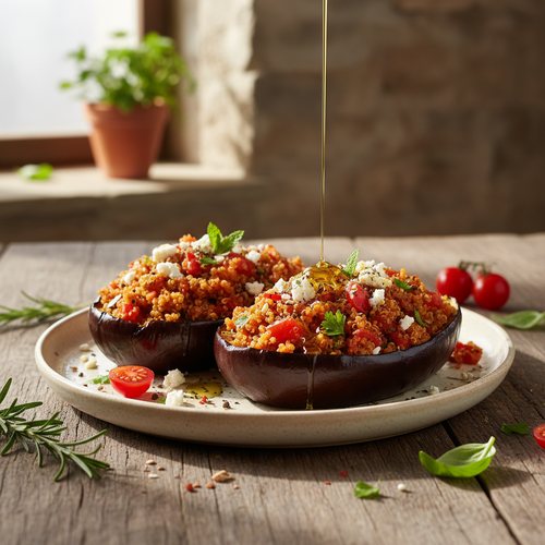 Mediterranean Stuffed Eggplant Boats preview