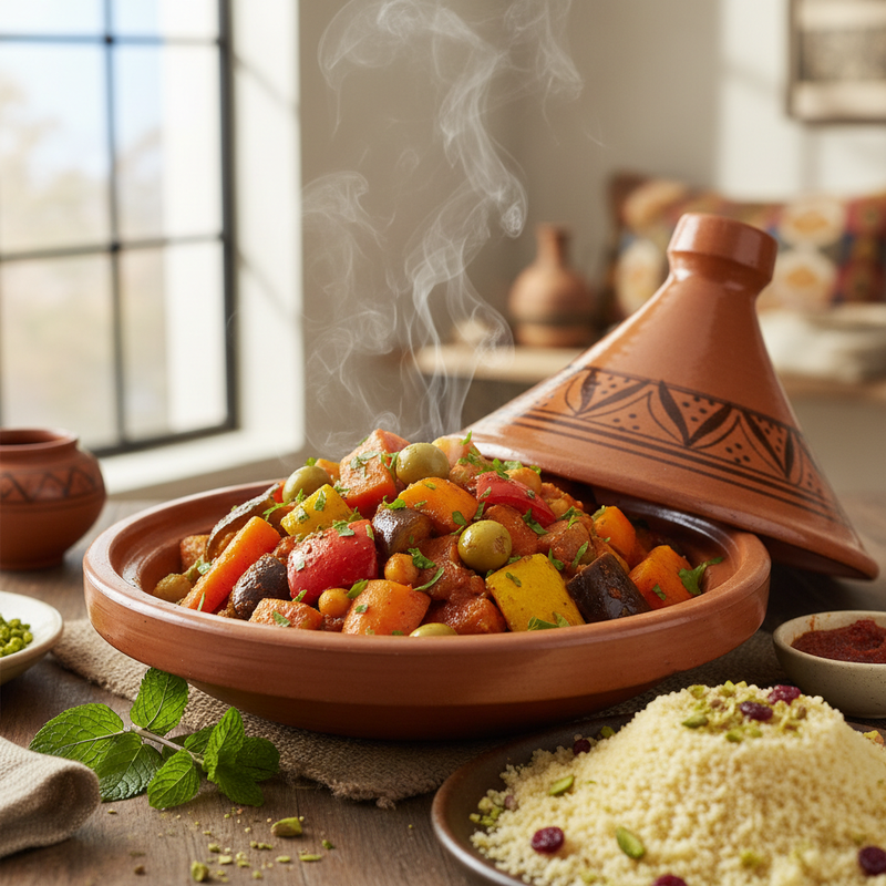 Moroccan Spiced Vegetable Tagine hero image