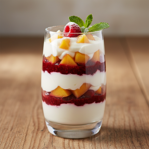 Peach Melba Parfait with Vanilla Yogurt preview
