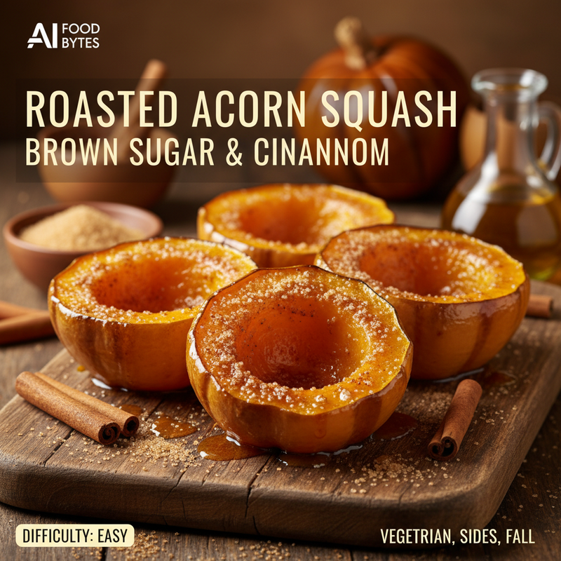 Roasted Acorn Squash with Brown Sugar and Cinnamon hero image