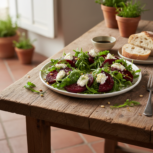 Roasted Beet and Arugula Salad with Goat Cheese preview