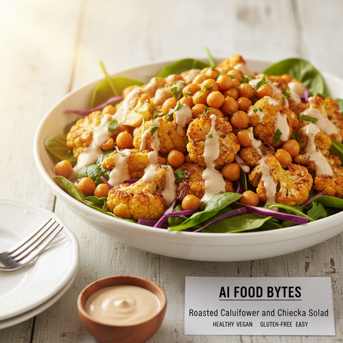 Roasted Cauliflower and Chickpea Salad with Tahini Dressing preview