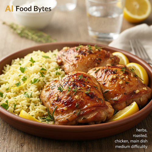 Roasted Garlic and Herb Chicken Thighs with Lemon Rice preview