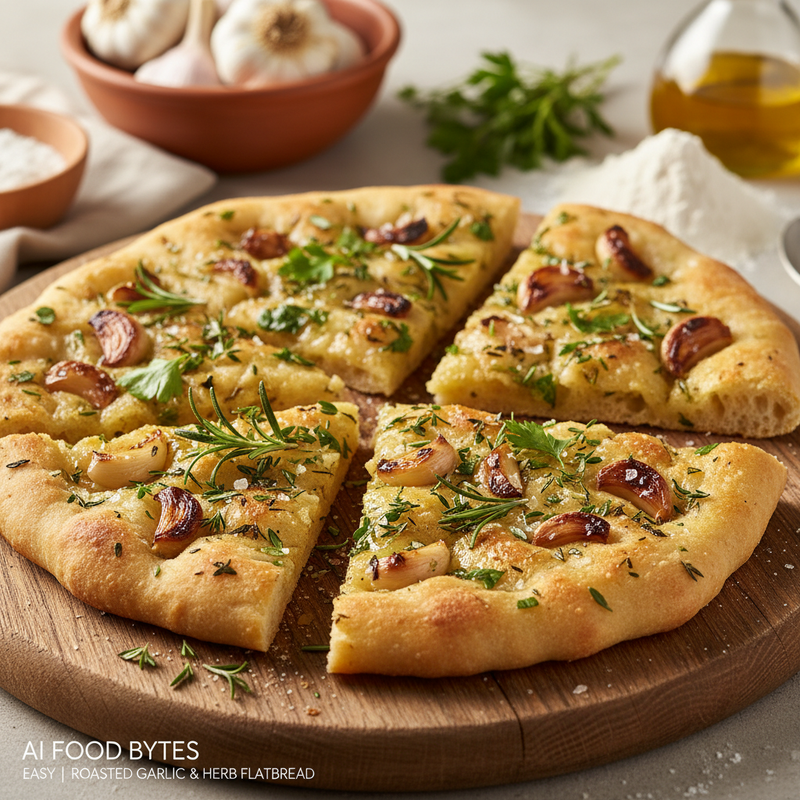 Roasted Garlic and Herb Flatbread hero image