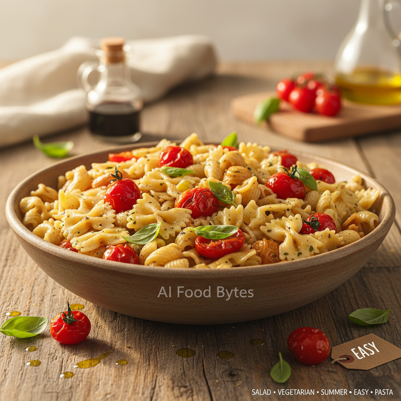 Roasted Tomato and Basil Pasta Salad hero image