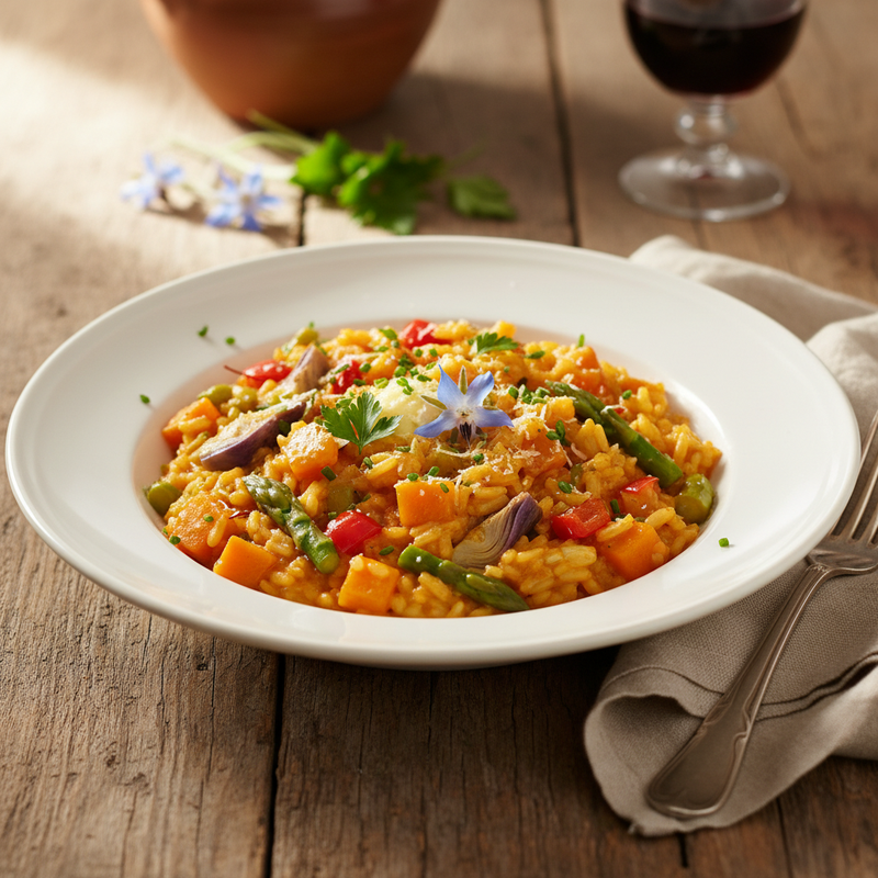 Saffron Infused Vegetable Risotto hero image