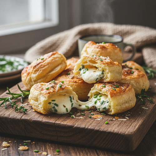 Savory Herb and Cheese Puff Pastry Bites preview