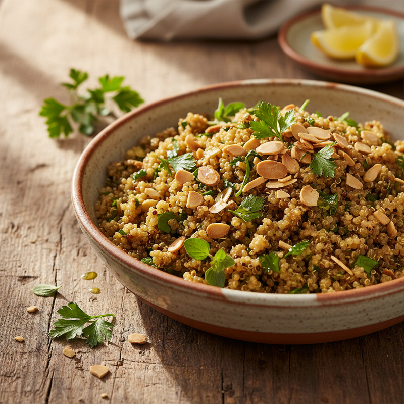 Savory Herb-Infused Quinoa Pilaf with Almonds hero image