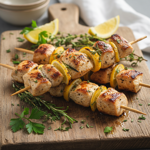 Savory Lemon Herb Grilled Chicken Skewers preview