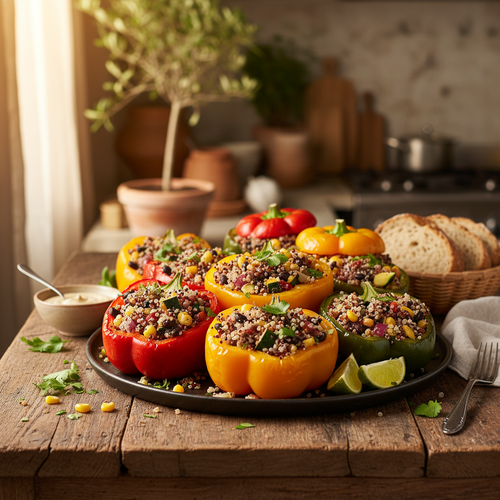 Savory Quinoa Stuffed Bell Peppers preview