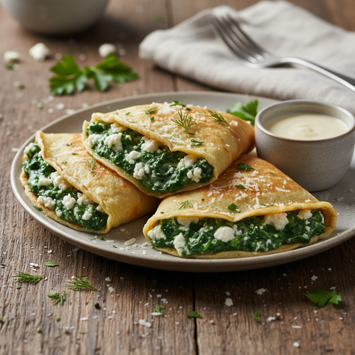 Savory Spinach and Cheese Stuffed Crepes preview