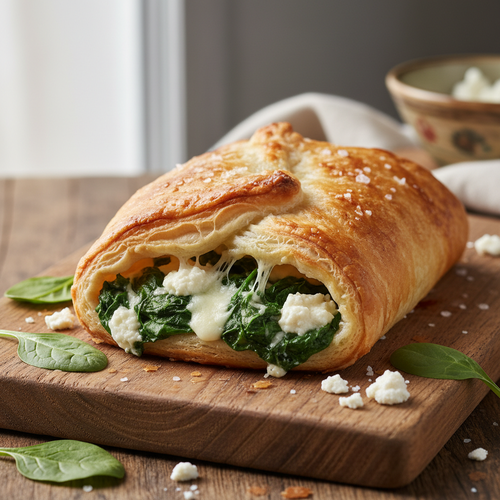 Savory Spinach and Cheese Stuffed Puff Pastry preview