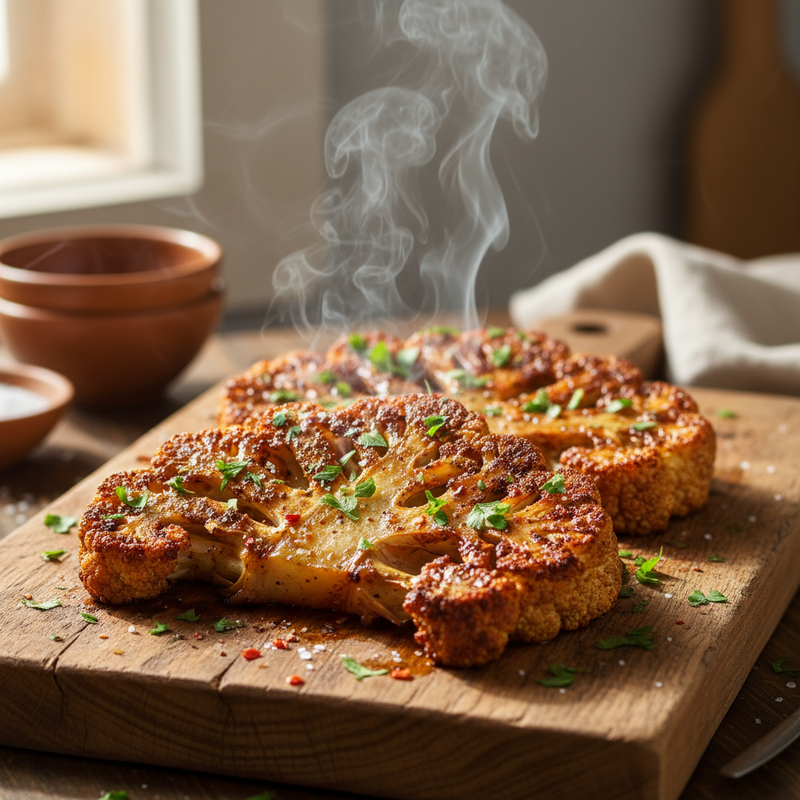 Smoky Paprika Roasted Cauliflower Steaks hero image