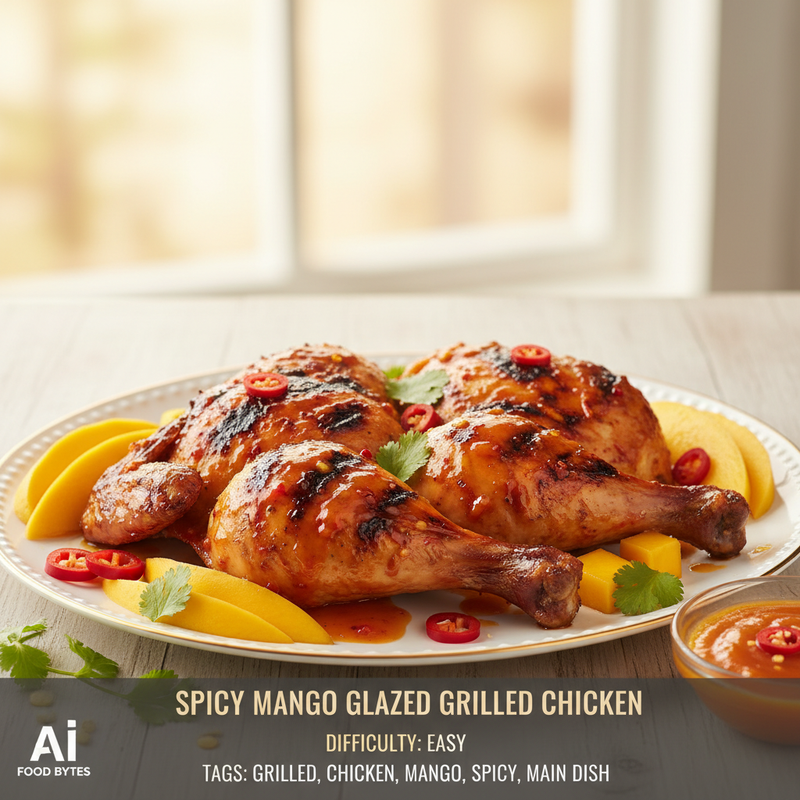 Spicy Mango Glazed Grilled Chicken hero image