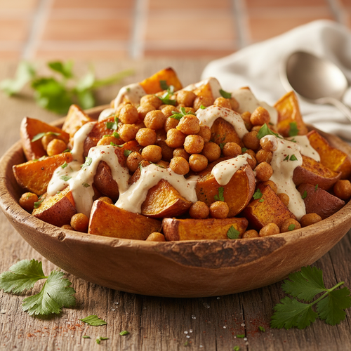 Spicy Roasted Sweet Potato and Chickpea Bowl preview
