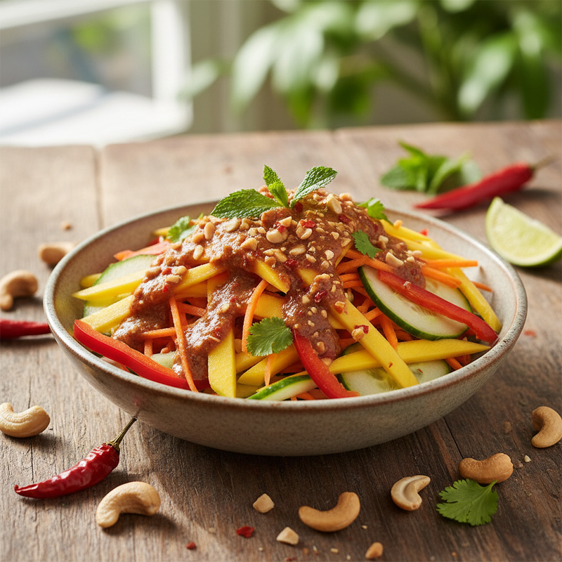 Spicy Thai Mango Salad with Cashews hero image