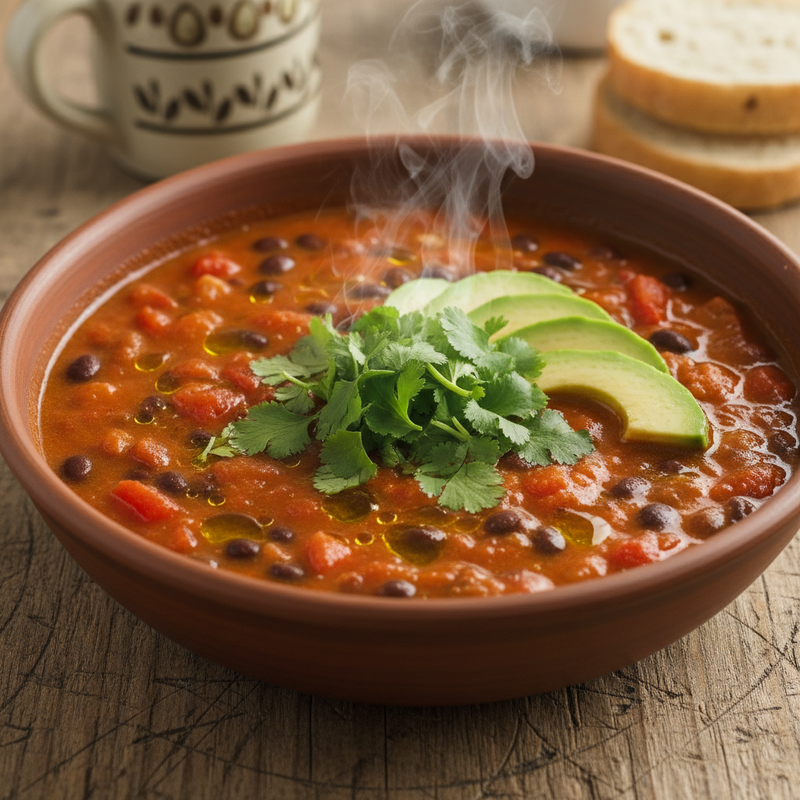 Spicy Tomato and Black Bean Soup hero image