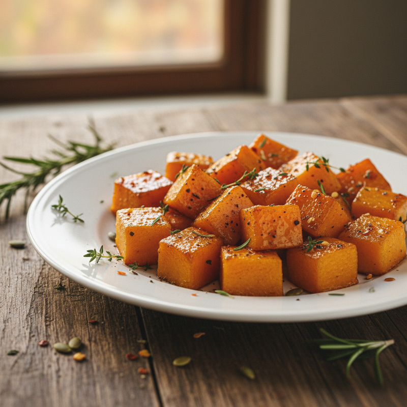 Sweet and Spicy Roasted Butternut Squash hero image
