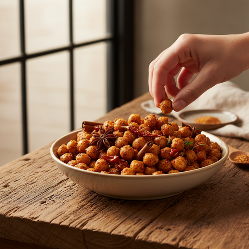 Sweet and Spicy Roasted Chickpea Snack preview
