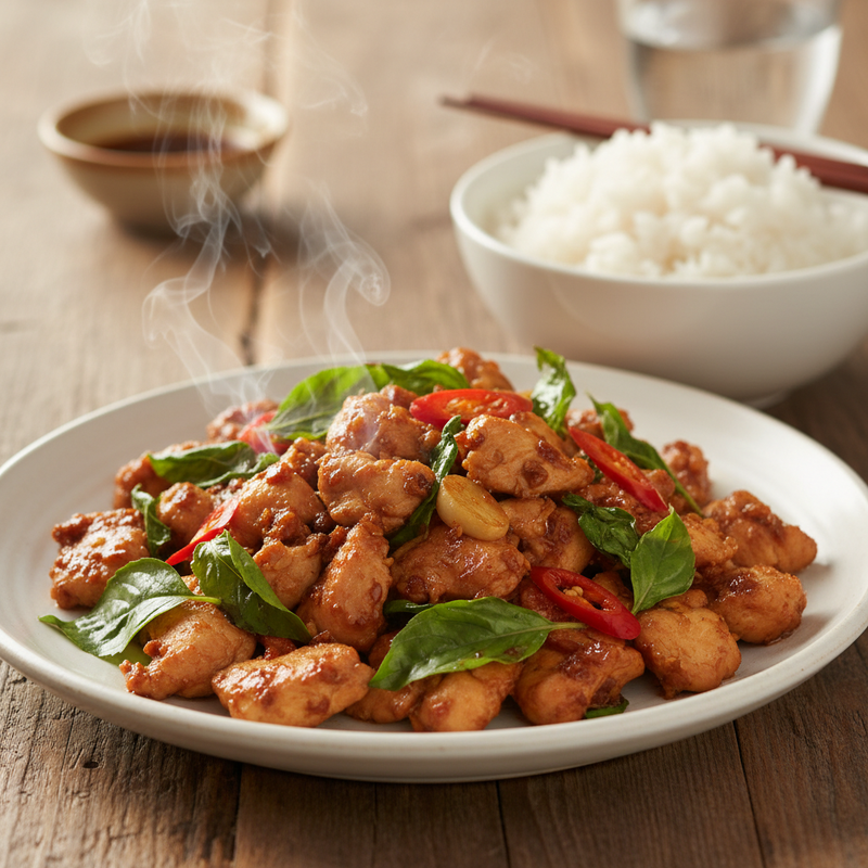 Thai Basil Chicken Stir-Fry hero image