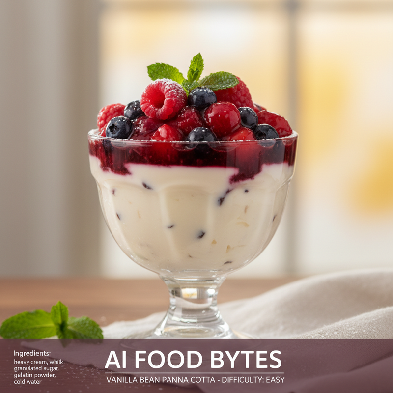 Vanilla Bean Panna Cotta with Berry Compote hero image